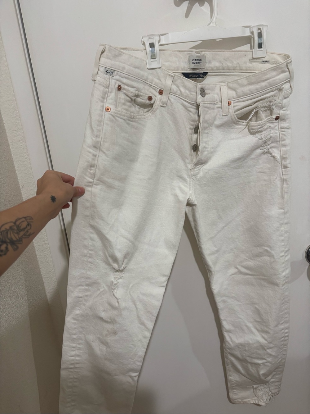 Citizens Of Humanity EMERSON Off-White Boyfriend Jeans
